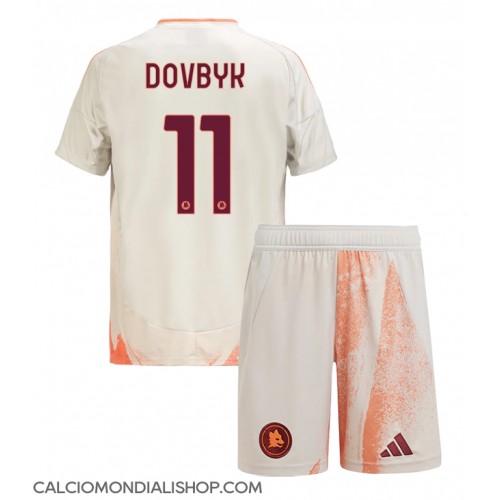 Maglie da calcio AS Roma Artem Dovbyk #11 Seconda Maglia Bambino 2024-25 Manica Corta (+ Pantaloni corti)